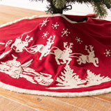 Embroidered Santa's Sleigh Tree Skirt - Pure Apotheca