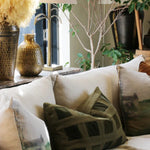 Emerald Velvet Checker Cushion Cover 40x60cm - Pure Apotheca
