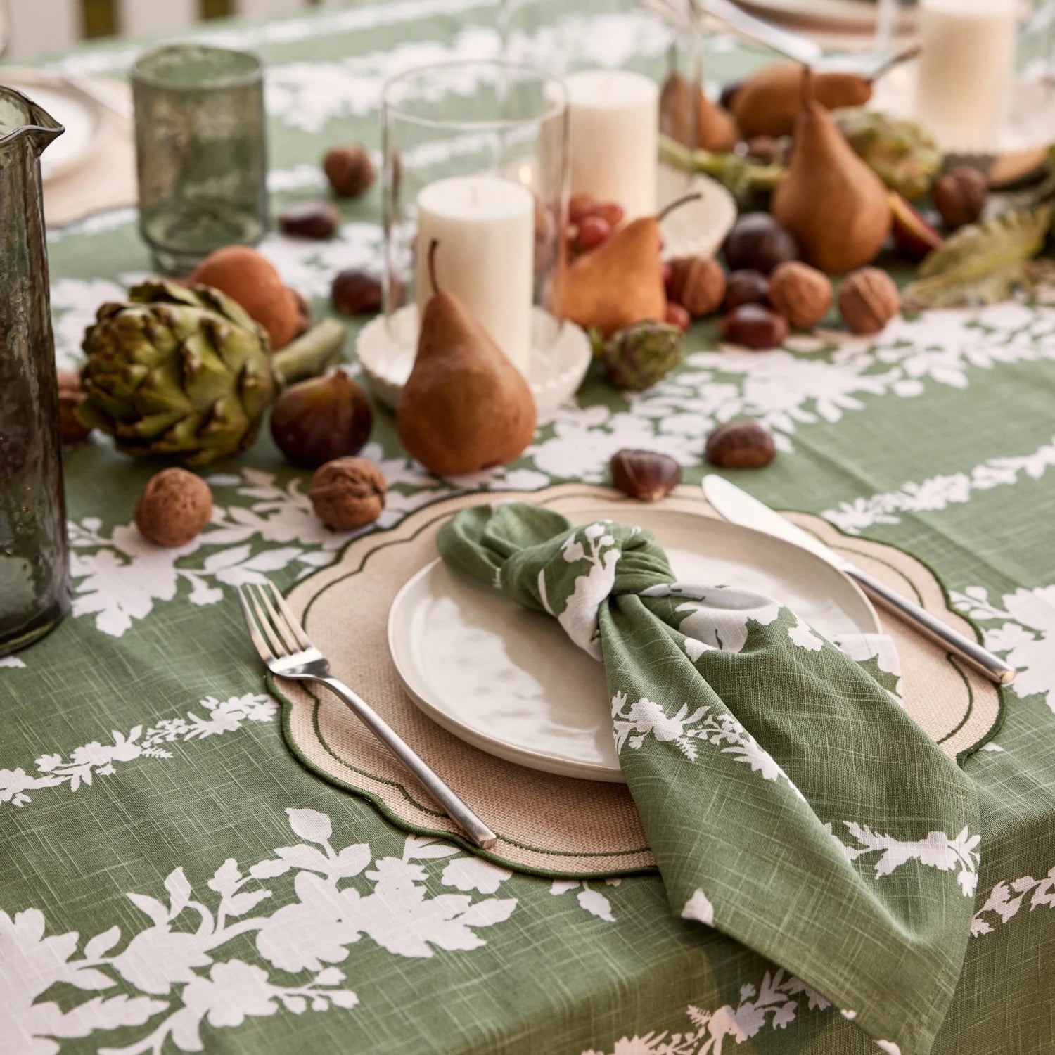 EMERSON GREEN TABLECLOTH 150X230CM - Pure Apotheca
