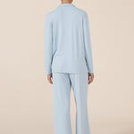 Emilia Ribbed Lounge PJ Set Powder Blue - Pure Apotheca