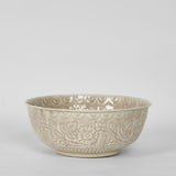 Enamel Bowl Embossed Taupe - Pure Apotheca