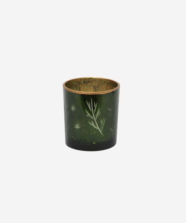 Etched Votive Green Small - Pure Apotheca