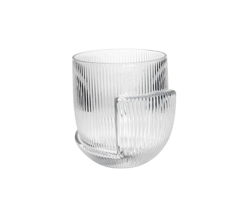 Eugine Clear Ribbed Glass Hurricane - Pure Apotheca