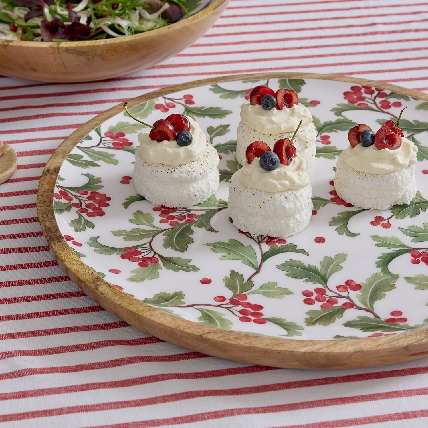 EVERGREEN ENAMEL ROUND PLATTER D45CM - Pure Apotheca