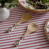 EVERGREEN ENAMEL SALAD SERVER SET - Pure Apotheca
