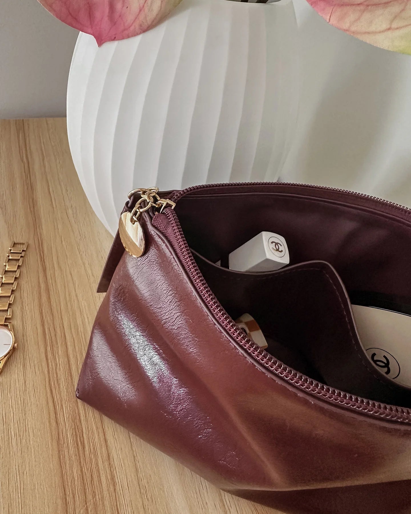 Everyday Pouch Burgundy Patent - Pure Apotheca