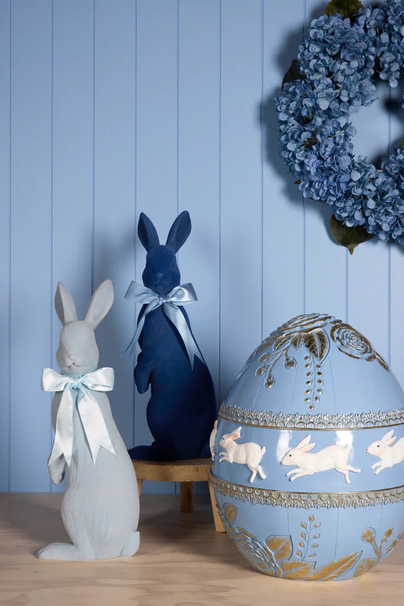 EXQUISITE BLUE FLOCKED RABBIT - Pure Apotheca