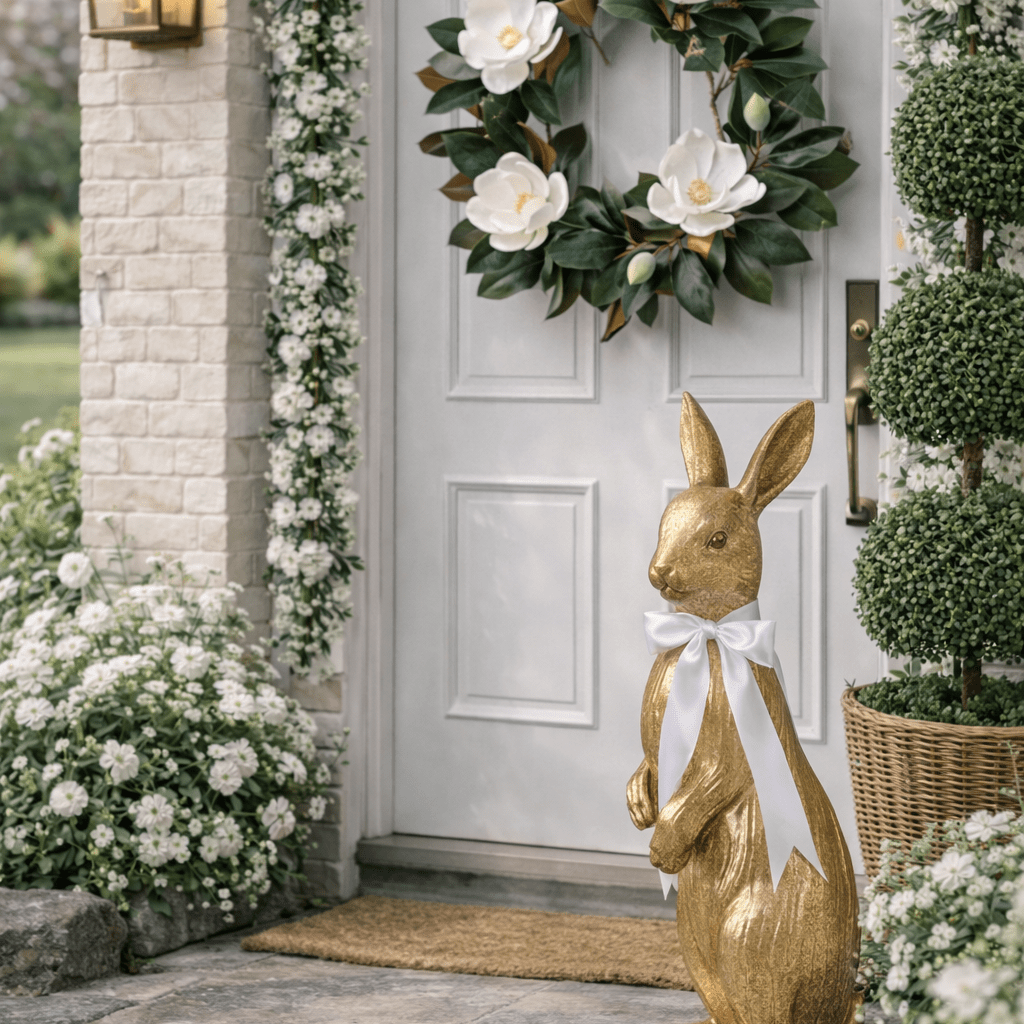 EXQUISITE GOLD RABBIT WITH BOW - Pure Apotheca