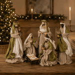 Exquisite Nativity 6 Piece Set Green 40cm - Pure Apotheca