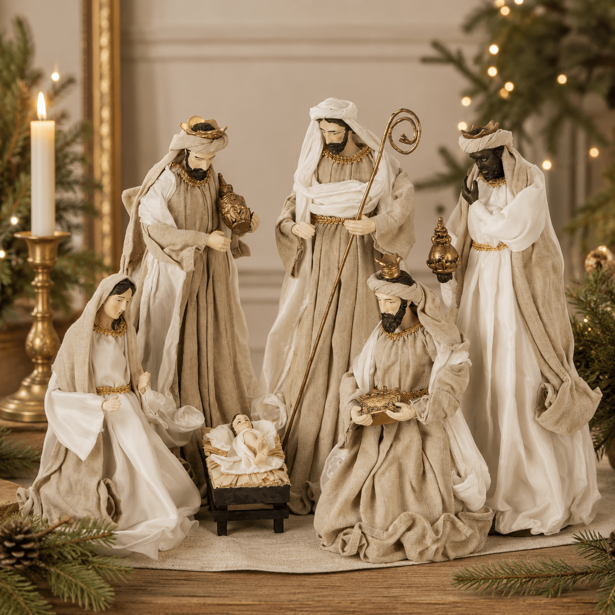 Exquisite Nativity 6 Piece Set Natural Champagne - Pure Apotheca