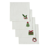 Christmas Motif Napkins Set/4 40cm Mixed