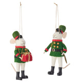 Soldier Mouse Felt Ornament 2/ASSTD 14.5cm