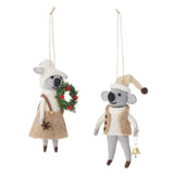 Cheery Koala Felt Ornament 2/ASSTD 9x4x15cm