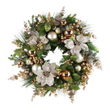 Luxe Champagne Cluster Wreath PE 65cm Grn/Gld