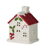 Holly Christmas House SML 11cm Wht