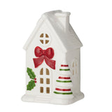 Holly Christmas Cottage LRG 16cm Wht
