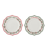 Berry Plate Ceramic 20cm Rd/Gn 2/Ast