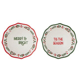 Berry Bowl Ceramic 15cm Rd/Gn 2/Ast