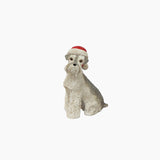 Schnauzer with Santa Hat