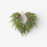 Pine Heart Wreath with Bells Small