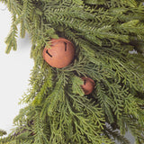 Pine Heart Wreath with Bells Small
