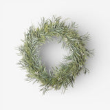Mixed Silver Green Wreath 60cm