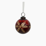 Amina Glass Bauble Red/Gold