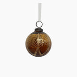 Amina Glass Bauble Amber/Gold