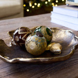 Amina Glass Bauble Amber/Gold