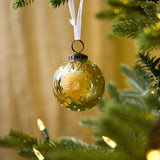 Amina Glass Bauble Gold Lustre