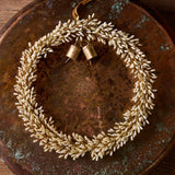 Golden Beaded Wreath with Bells Small