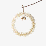Golden Beaded Wreath with Bells Small