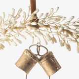 Golden Beaded Wreath with Bells Small