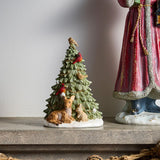 Festive Tree with Deer and Birds