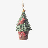 Hanging Potted Tree with Bird