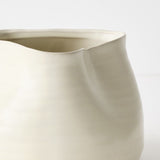 Daya Pot Cream White 11cmh x 15cmd