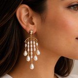Chardonnay Chandelier Pearl Drop Earrings