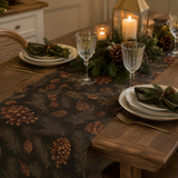 Winter Pinecone Table Runner 180x33cm
