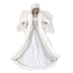FABRIC ANGEL TREE TOPPER WHITE SILVER - Pure Apotheca