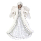 FABRIC ANGEL TREE TOPPER WHITE SILVER - Pure Apotheca