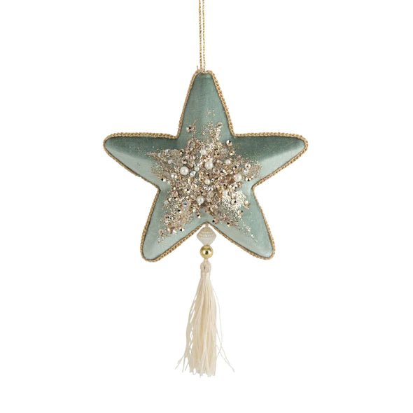 FABRIC MINT CHAMPAGNE STAR WITH TASSLE - Pure Apotheca