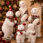 Fair Isle Knit Standing Polar Bear 33cm - Pure Apotheca