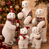 Fair Isle Knit Standing Polar Bear 33cm - Pure Apotheca