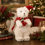 Fair Isle Knit Standing Polar Bear 33cm - Pure Apotheca