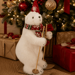 Fair Isle Knit Standing Polar Bear 42cm - Pure Apotheca