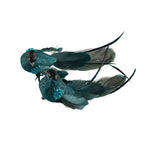 FEATHER BIRD SHINY PEACOCK BLUE BLACK - Pure Apotheca