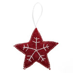 Felt Hanging Red/White Star - Pure Apotheca