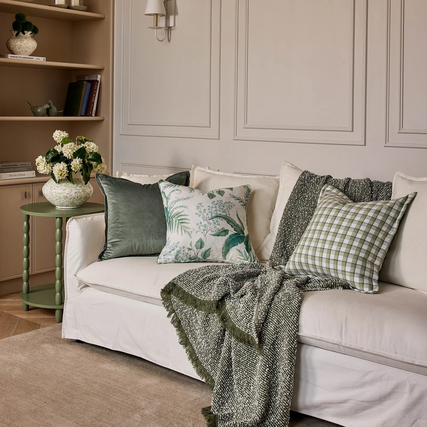 FERN BLUE GREEN CUSHION 50CM - Pure Apotheca