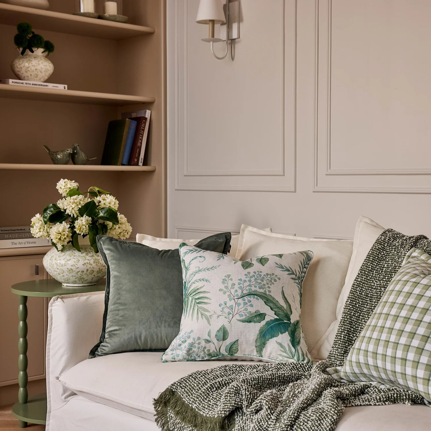 FERN BLUE GREEN CUSHION 50CM - Pure Apotheca