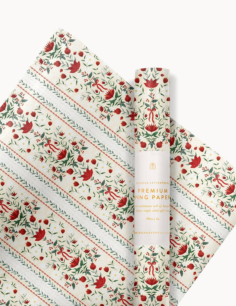 Festive Florals Gift Wrap 3m - Pure Apotheca